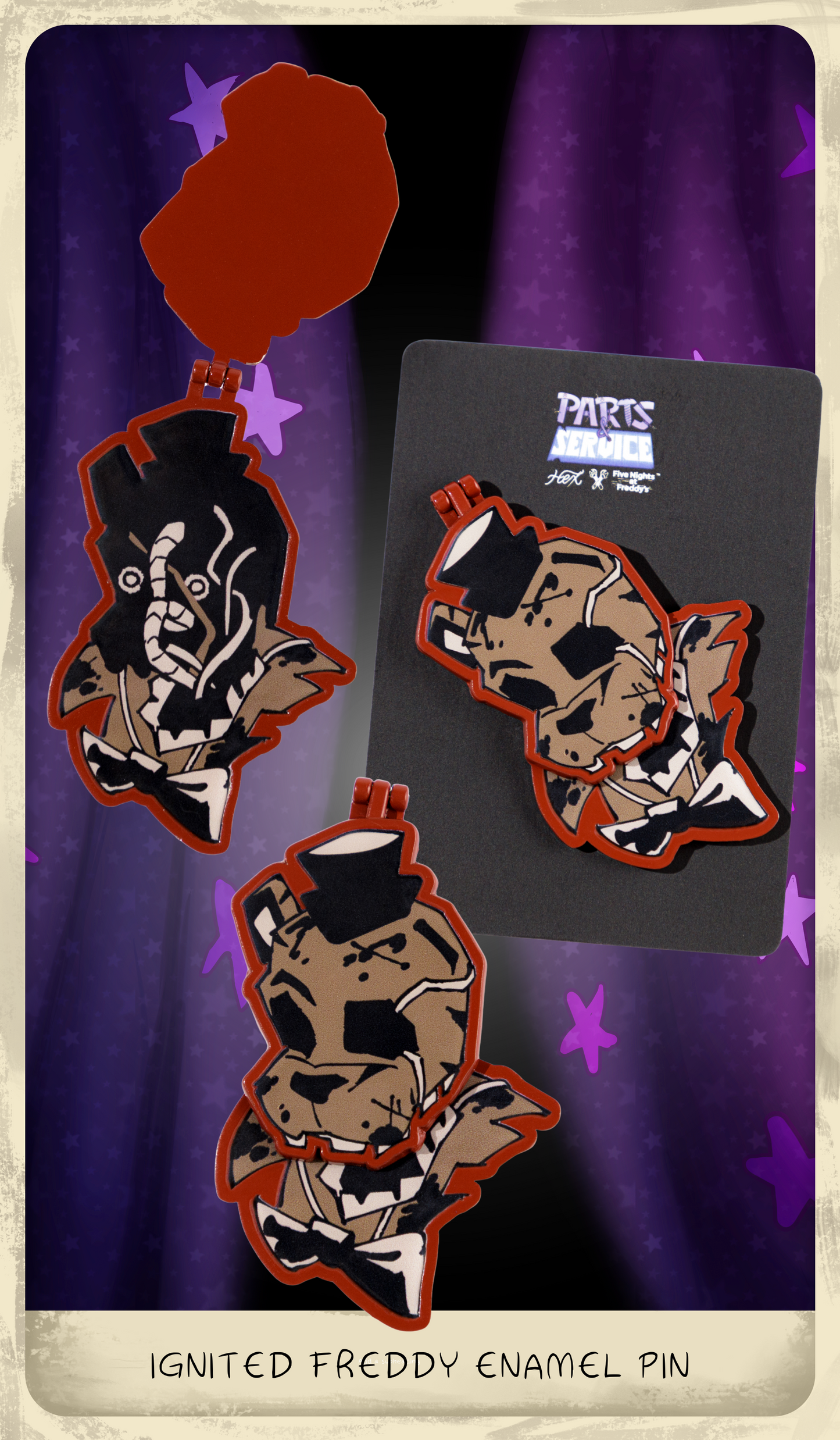Ignited Freddy Enamel Pin