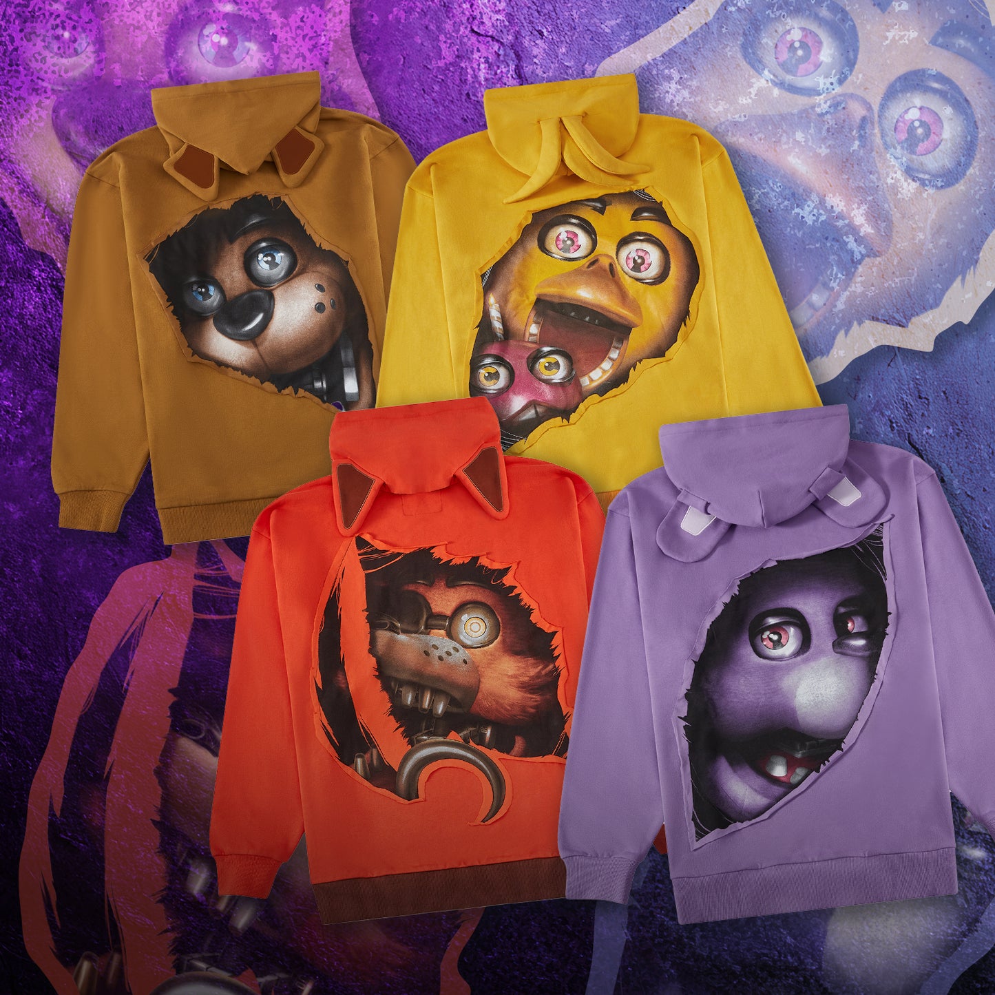 Hex x FNaF Character Hoodie Bundle