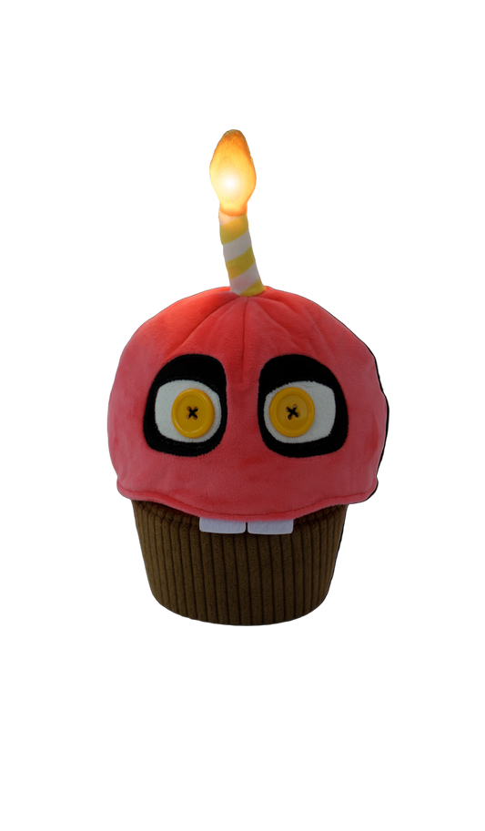 Mr. Cupcake Plush with Glowing Candle
