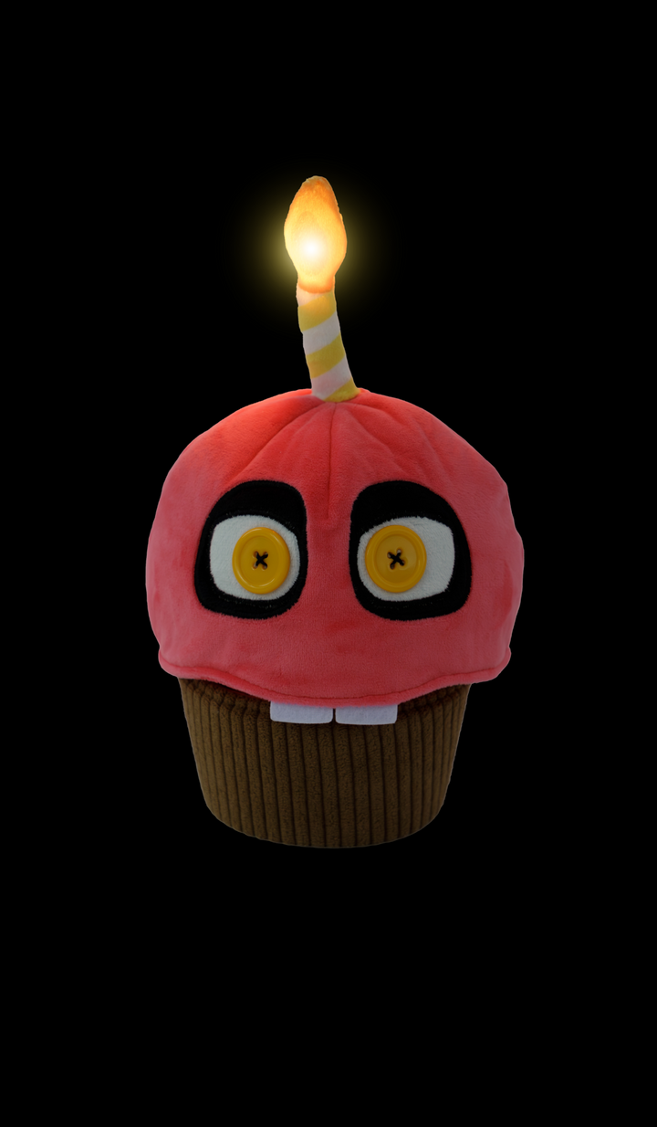 Mr. Cupcake Plush with Glowing Candle