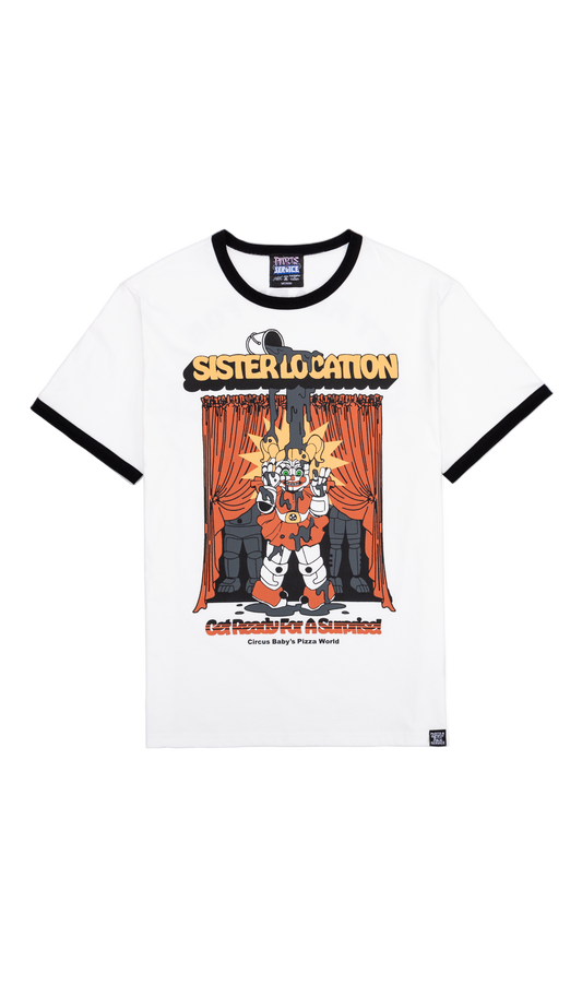 Sister Location Ringer Tee - White