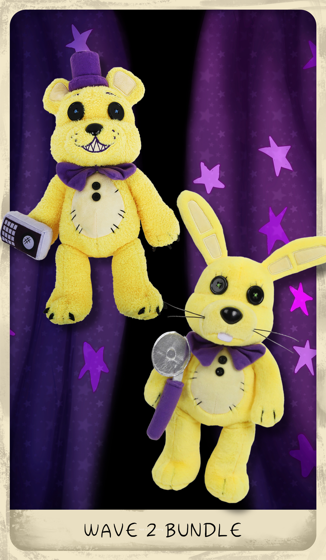 Hex x FNaF Spring Bonnie and Fredbear Plush Bundle