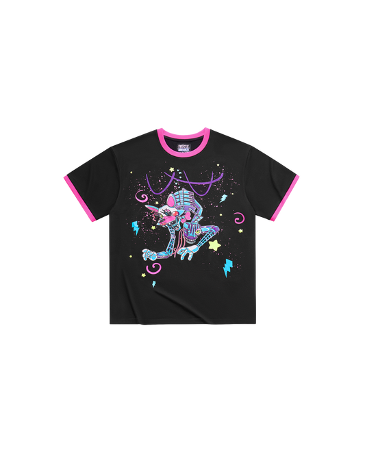 HEX x FNaF BTS Blacklight Mangle T-Shirt - Pink/Black