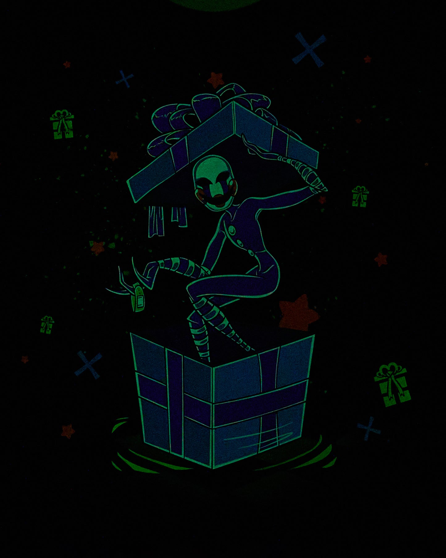 Blacklight Puppet T-Shirt - Green/Black