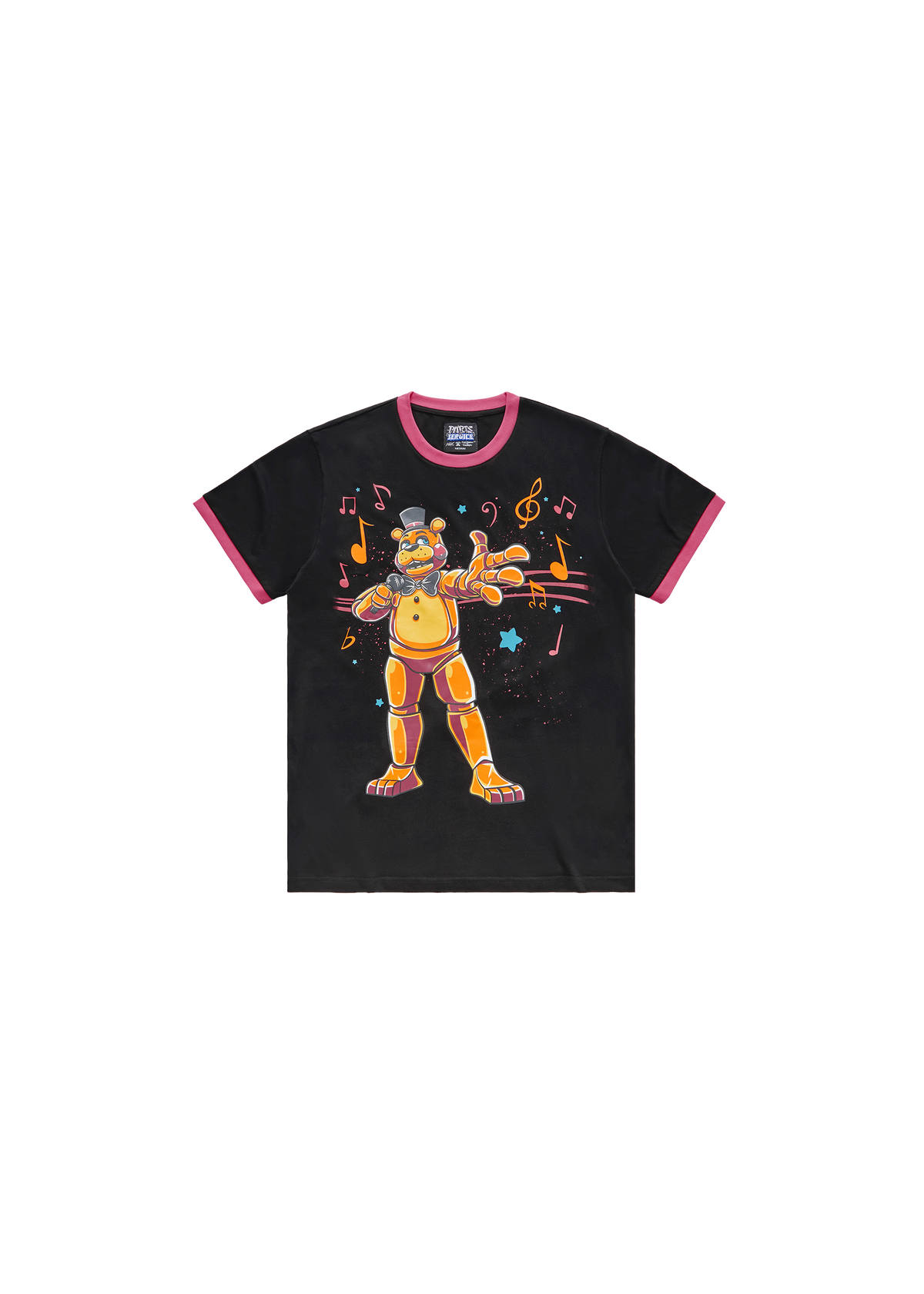 HEX x FNaF BTS Blacklight Freddy T-Shirt - Red/Black