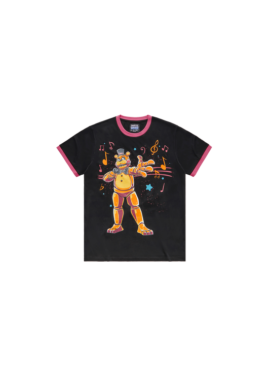 HEX x FNaF BTS Blacklight Freddy T-Shirt - Red/Black
