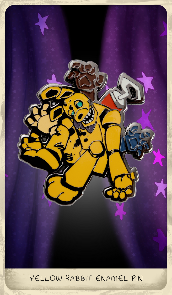 Yellow Rabbit Enamel Pin - Glows in the Dark!