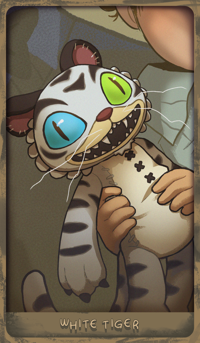 HEX x FNaF Secret of the Mimic 2 Tiger Sitting Plush