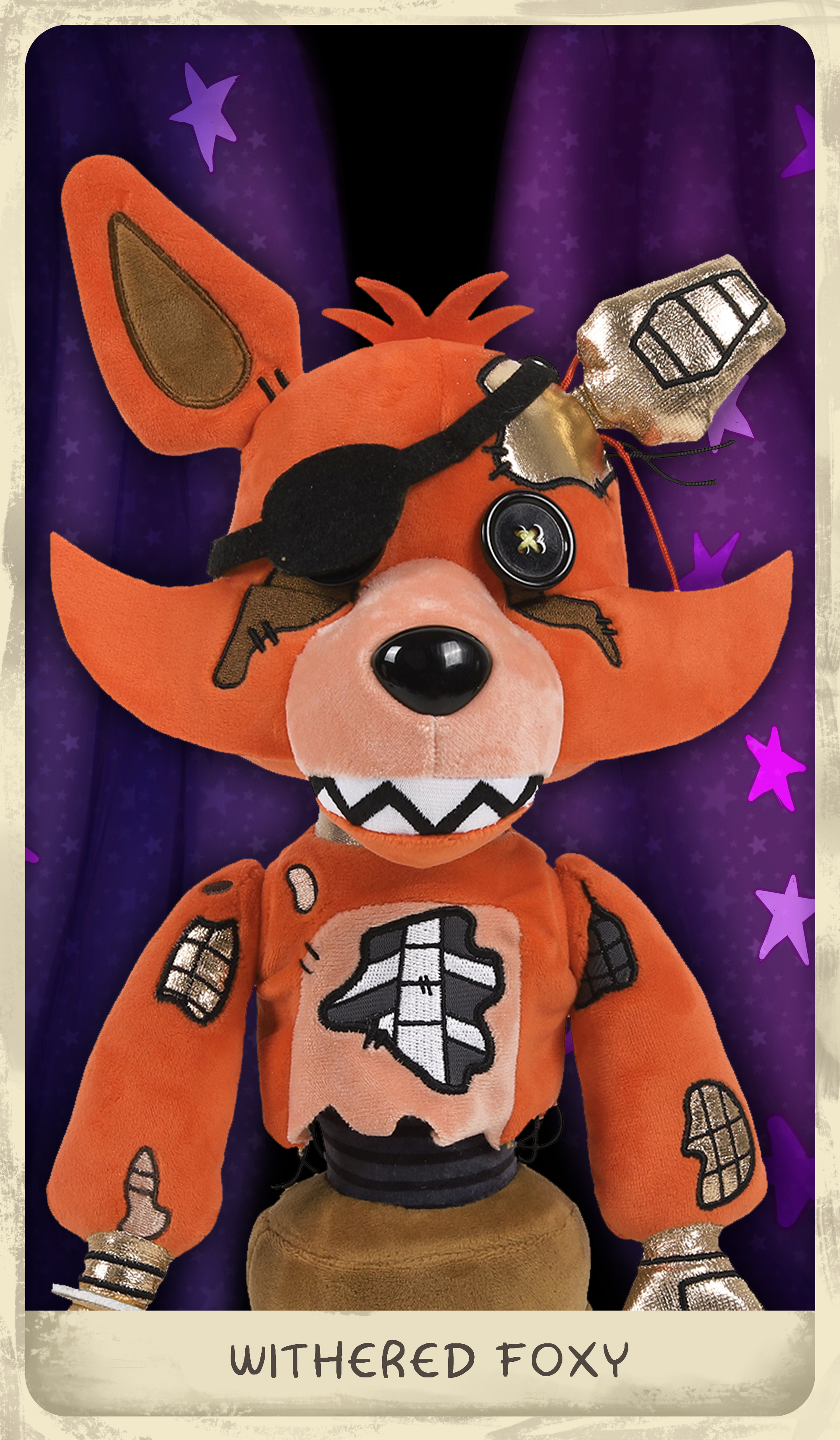 New Withered Foxy Plush Toy Stuffed Animal Five Night Withered Fox
